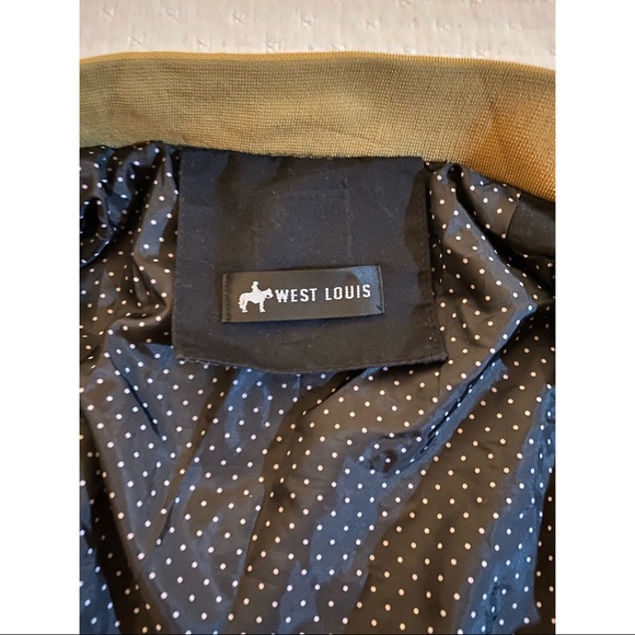 West Louis Men’s Navy Blue Bomber Jacket - Picture 5 of 7